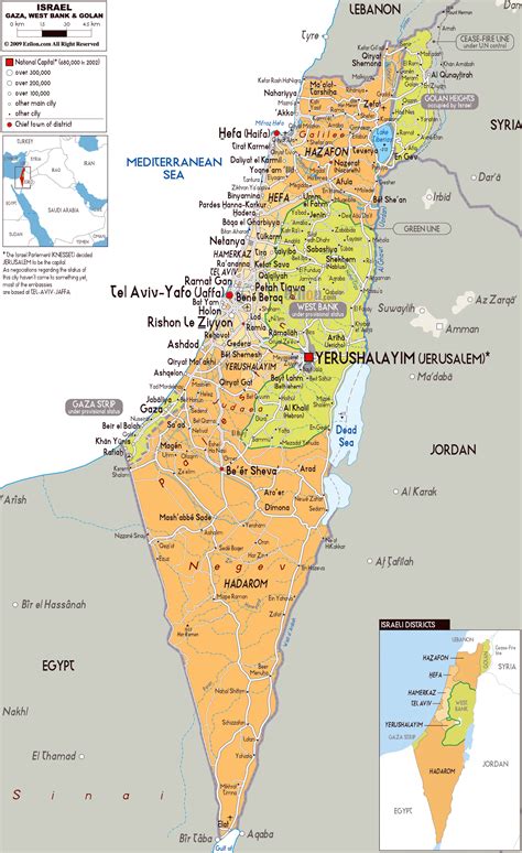 israel map cities